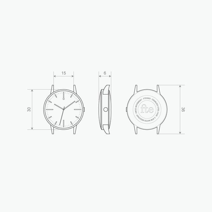 Analog Watch Simple Dial Adjustable Strap