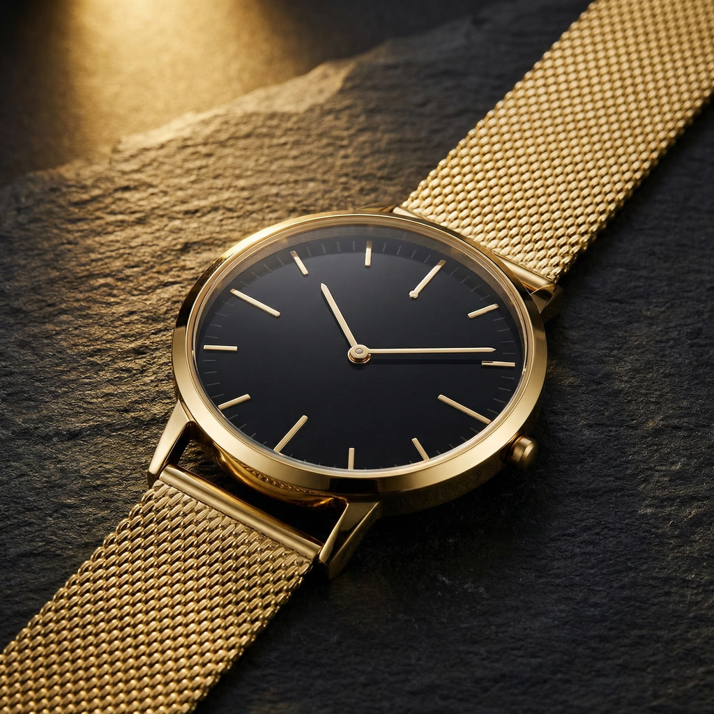 Analog Wrist Watch Minimal Design Lightweight
