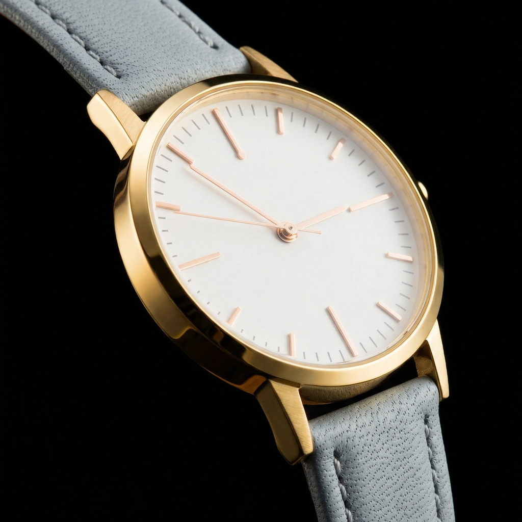 Analog Wrist Watch Minimal Design Lightweight