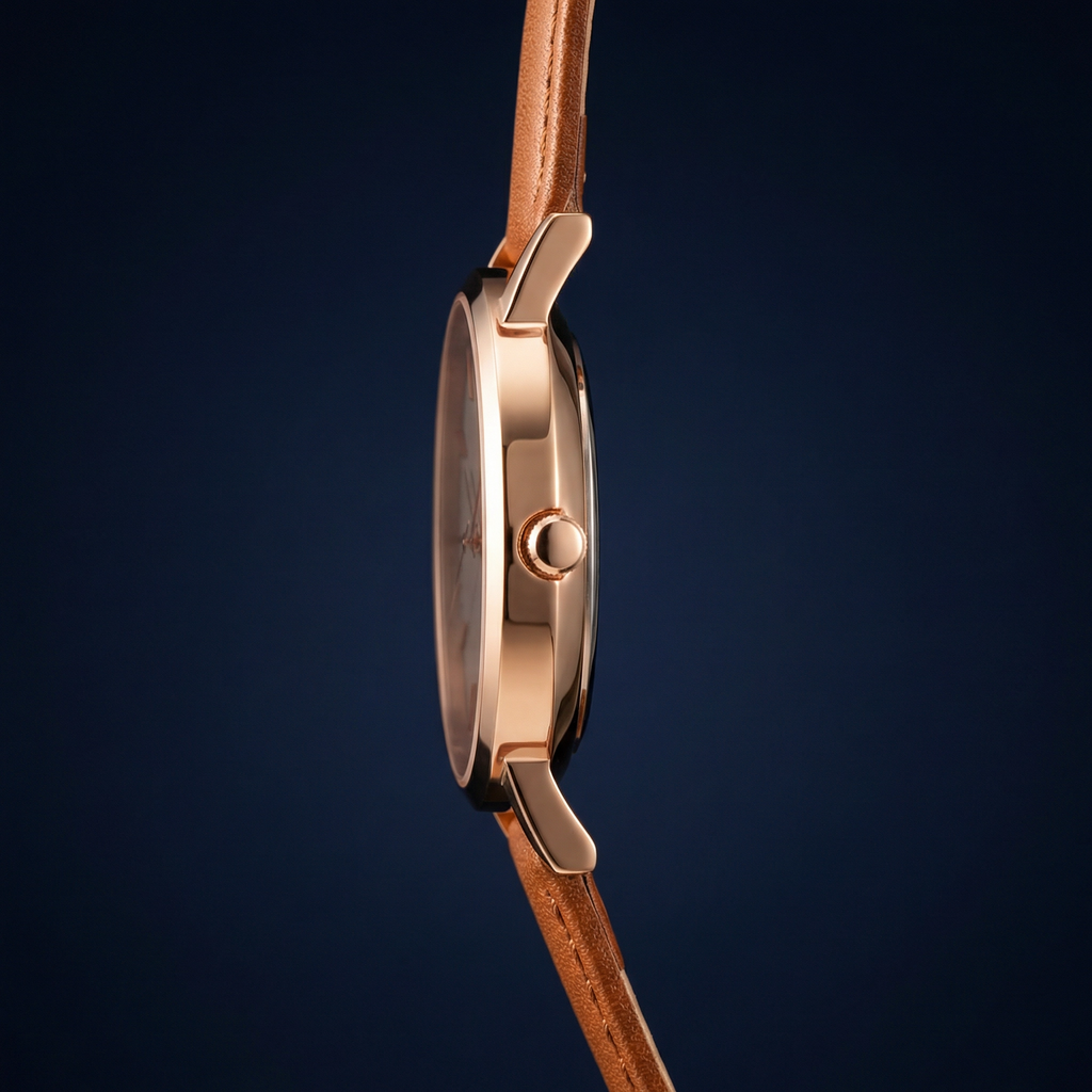 Analog Watch Simple Dial Adjustable Strap