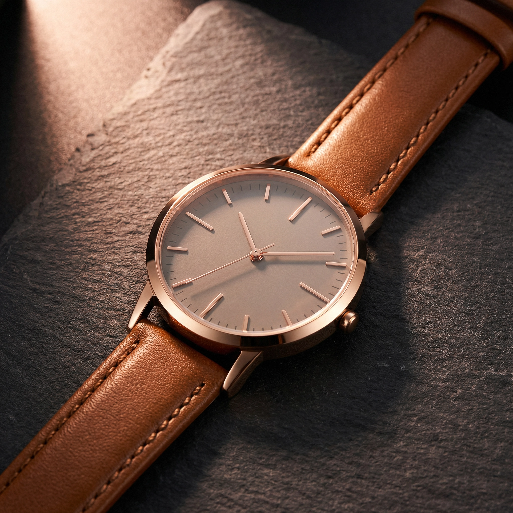 Analog Watch Simple Dial Adjustable Strap