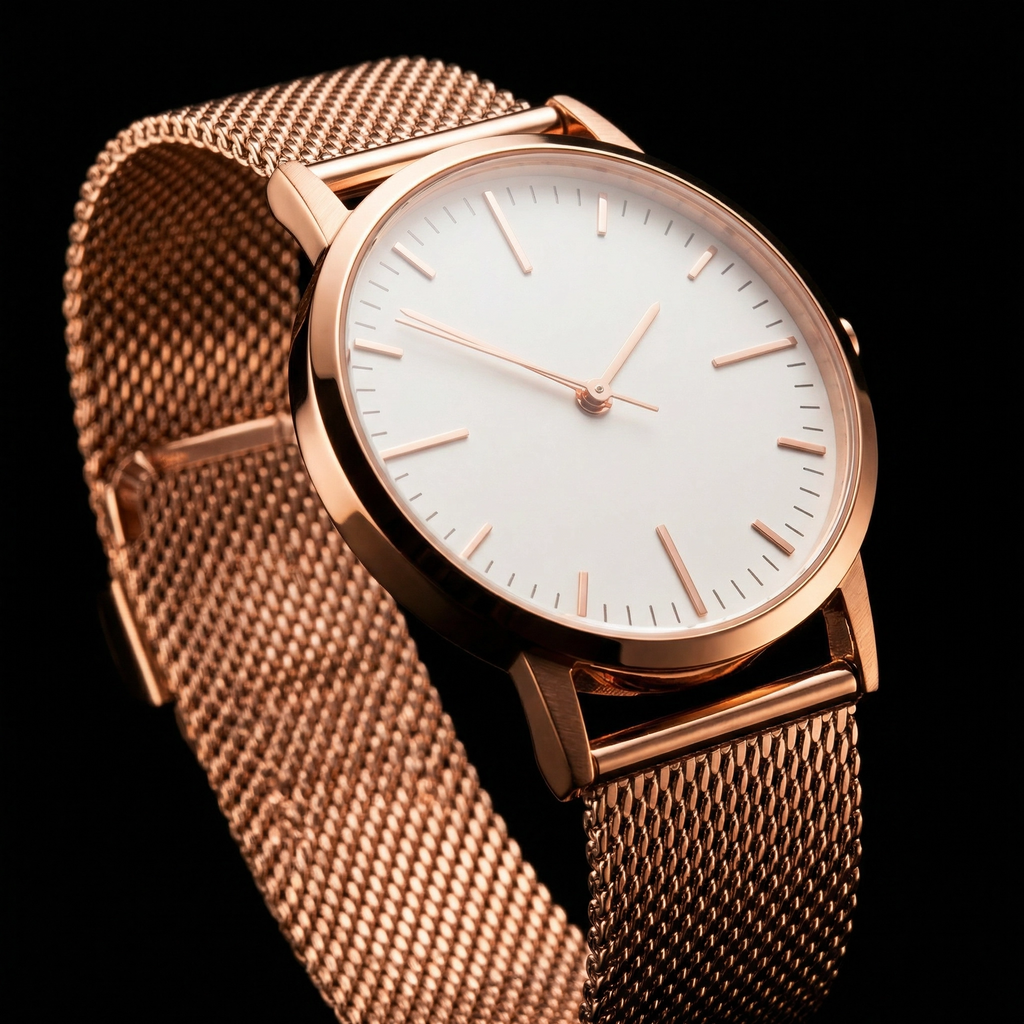 Analog Watch Simple Dial Adjustable Strap