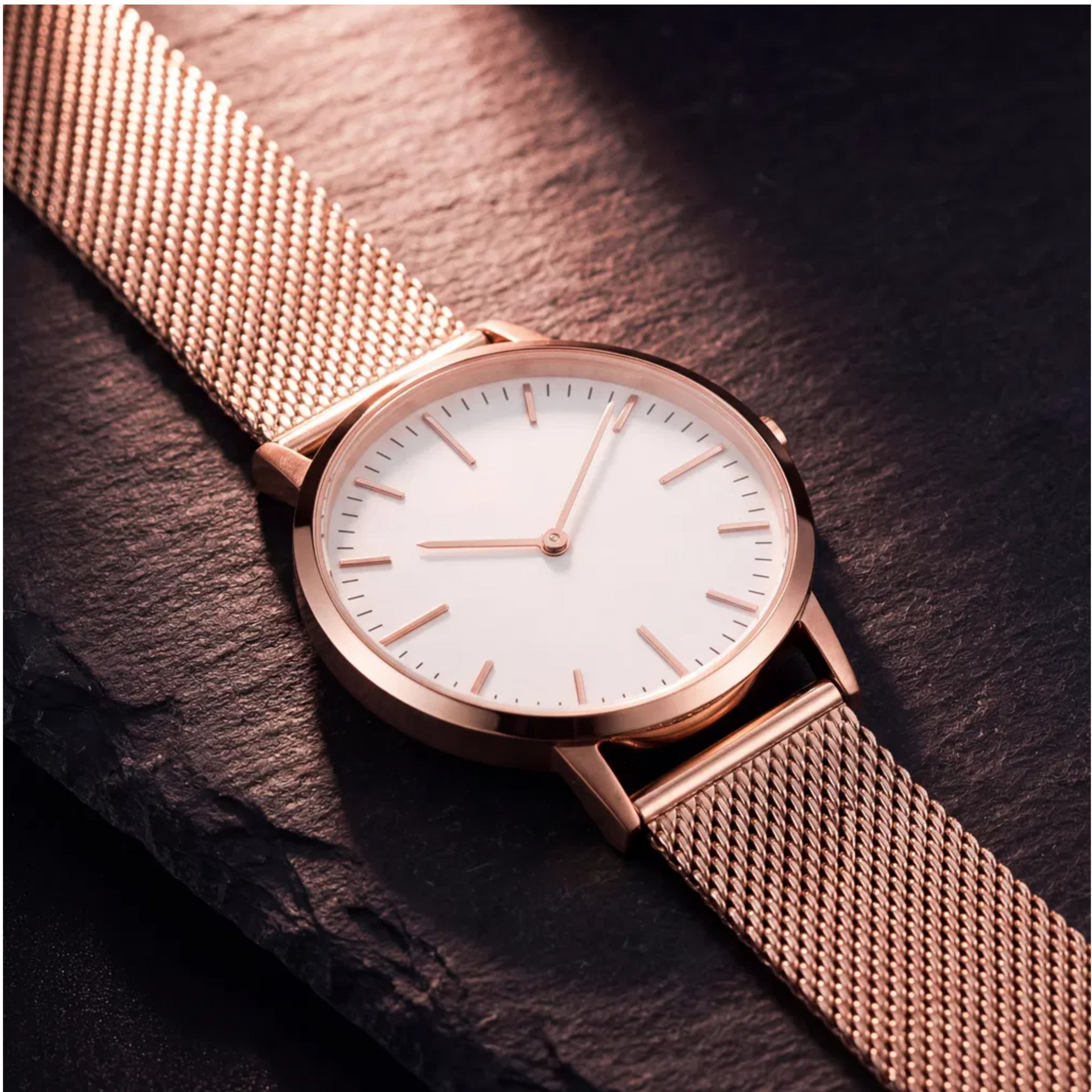 Analog Watch Simple Dial Adjustable Strap
