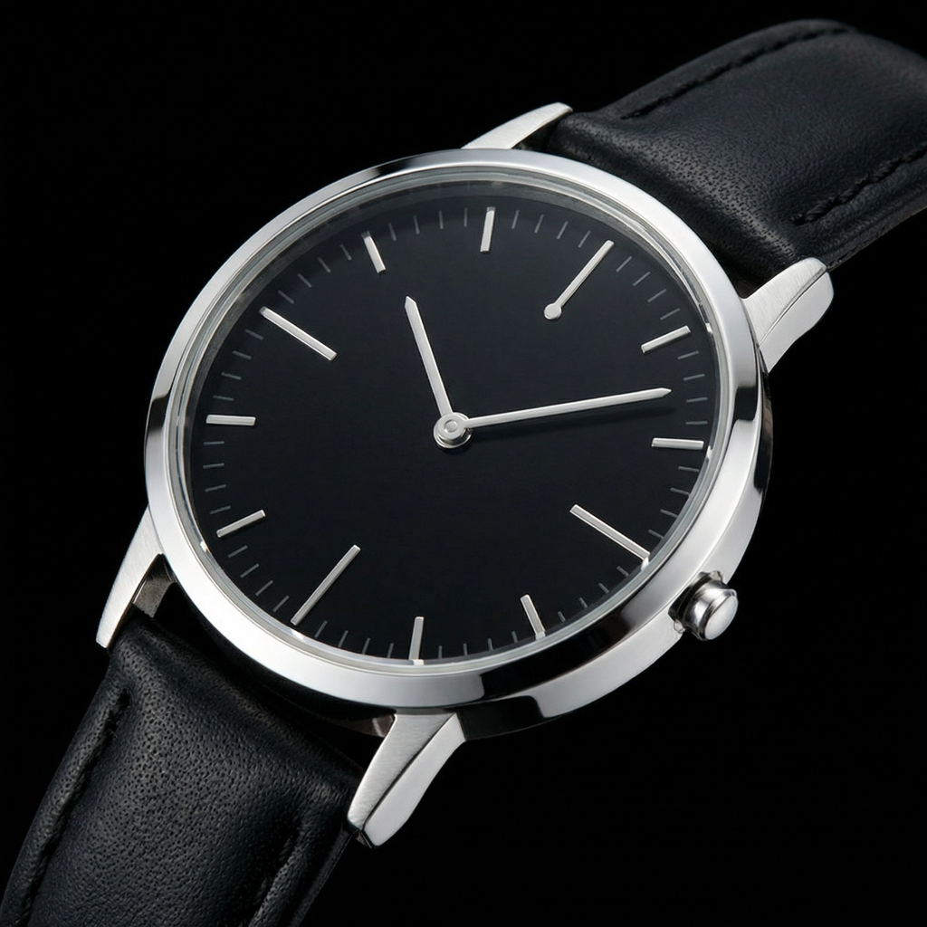 Simple Analog Watch Clean Dial Comfortable Wear
