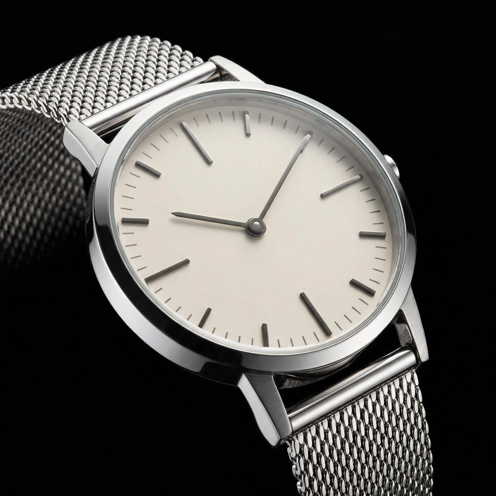 Simple Analog Watch Clean Dial Comfortable Wear