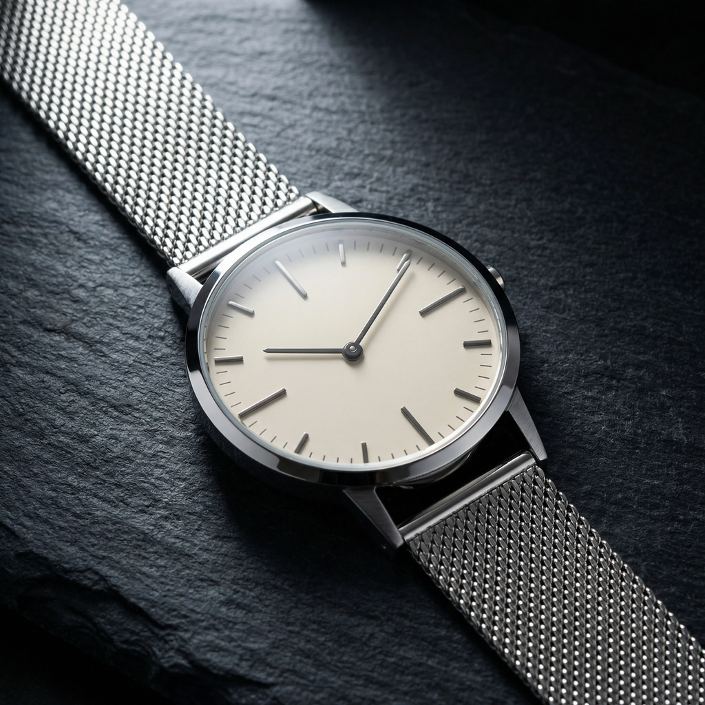 Simple Analog Watch Clean Dial Comfortable Wear